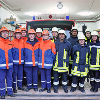 Gruppenbild der Freiwilligen Feuerwehr Ansbach-Hennenbach