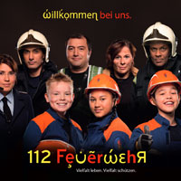 Plakat '112 Willkommen' Plakat '112 Willkommen'